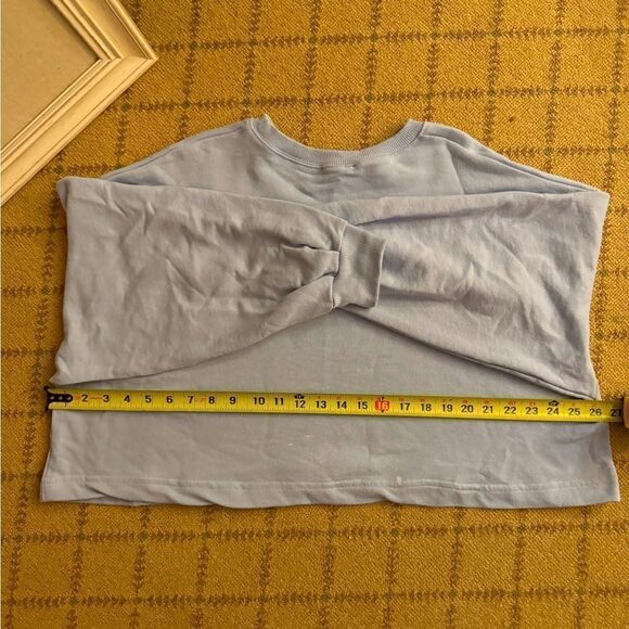 Zara gray cropped boxy crew neck long sleeved sweatshirt with London text L - Picture 8 of 10